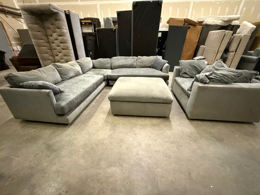 *Free Delivery* 2024 West Elm Sectional with Matching Ottoman and Chair