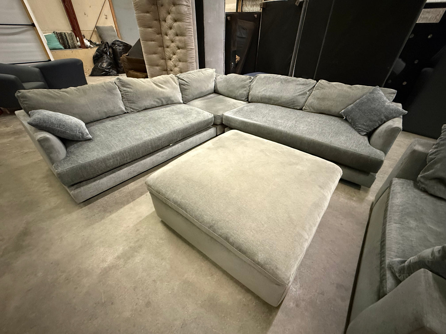 *Free Delivery* 2024 West Elm Sectional with Matching Ottoman and Chair