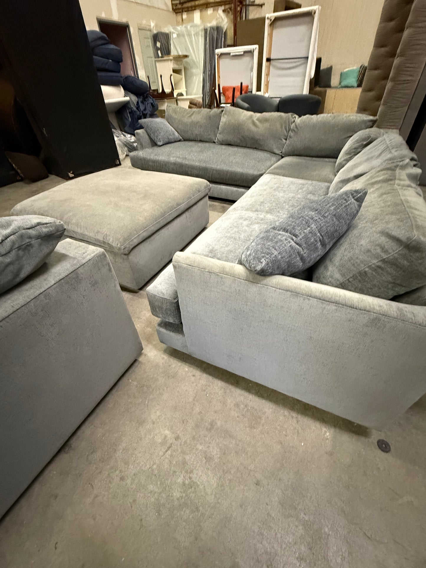 *Free Delivery* 2024 West Elm Sectional with Matching Ottoman and Chair