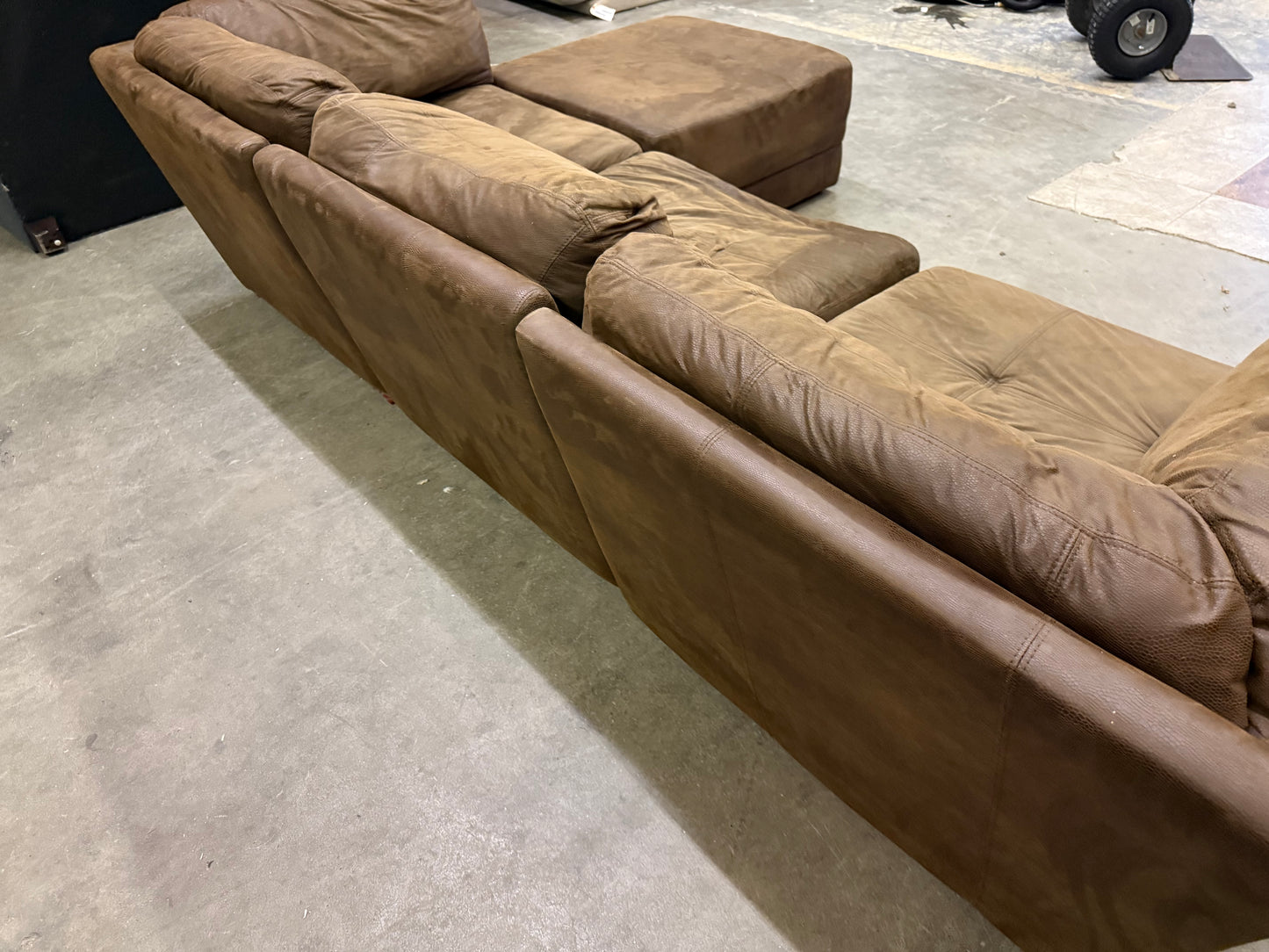 *Free Delivery* 4 Piece Modular Brown Couch