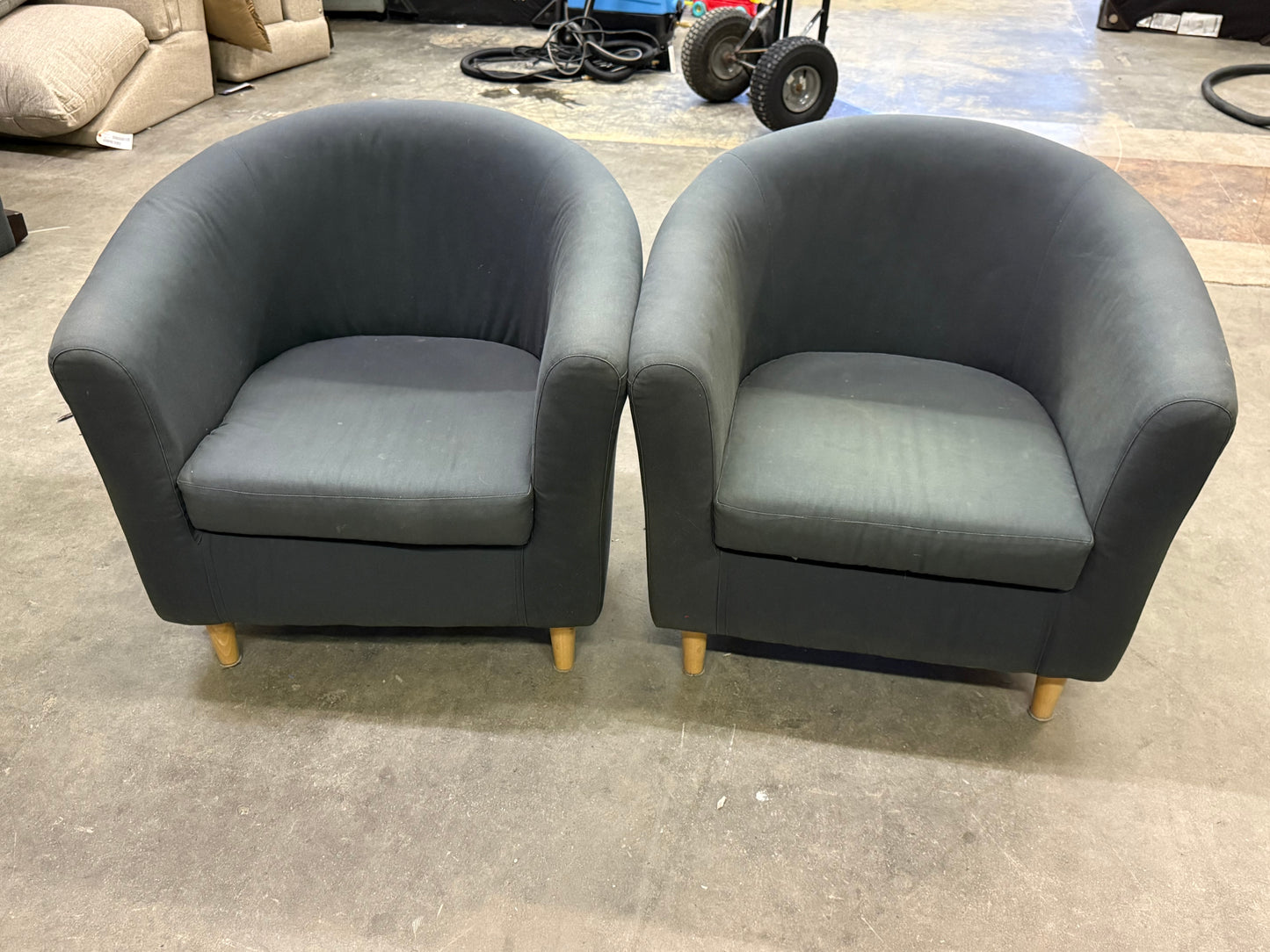 Pair of Ikea Barrell Chairs - Pickup Only