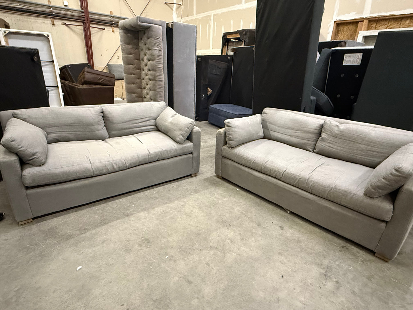 *Free Delivery* Pair of Restoration Hardware Highend Cloud Feathered Love Seats