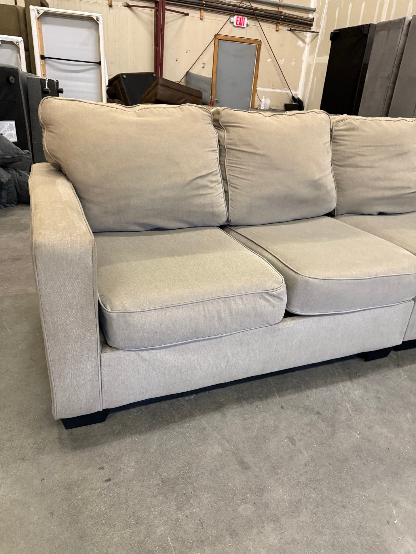 *Free Delivery* 3-Piece Beige Sectional Couch