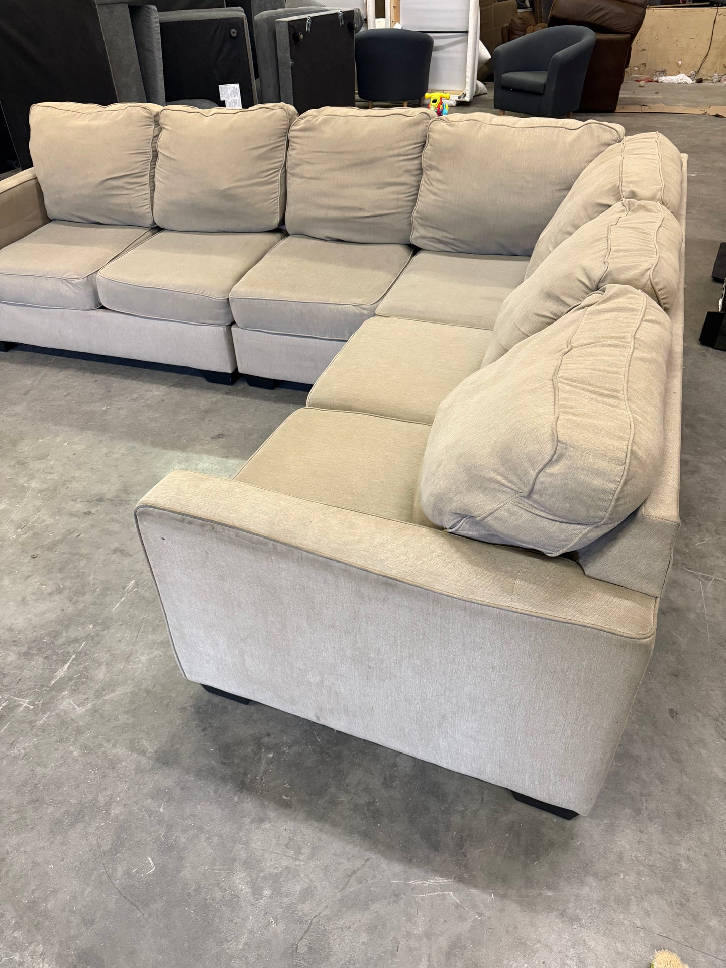 *Free Delivery* 3-Piece Beige Sectional Couch
