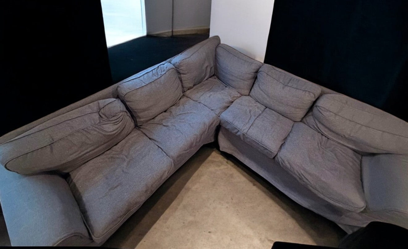 *Free Delivery* Ikea Kilanda 3-Piece Blue Sectional Couch with Washable Slipcover