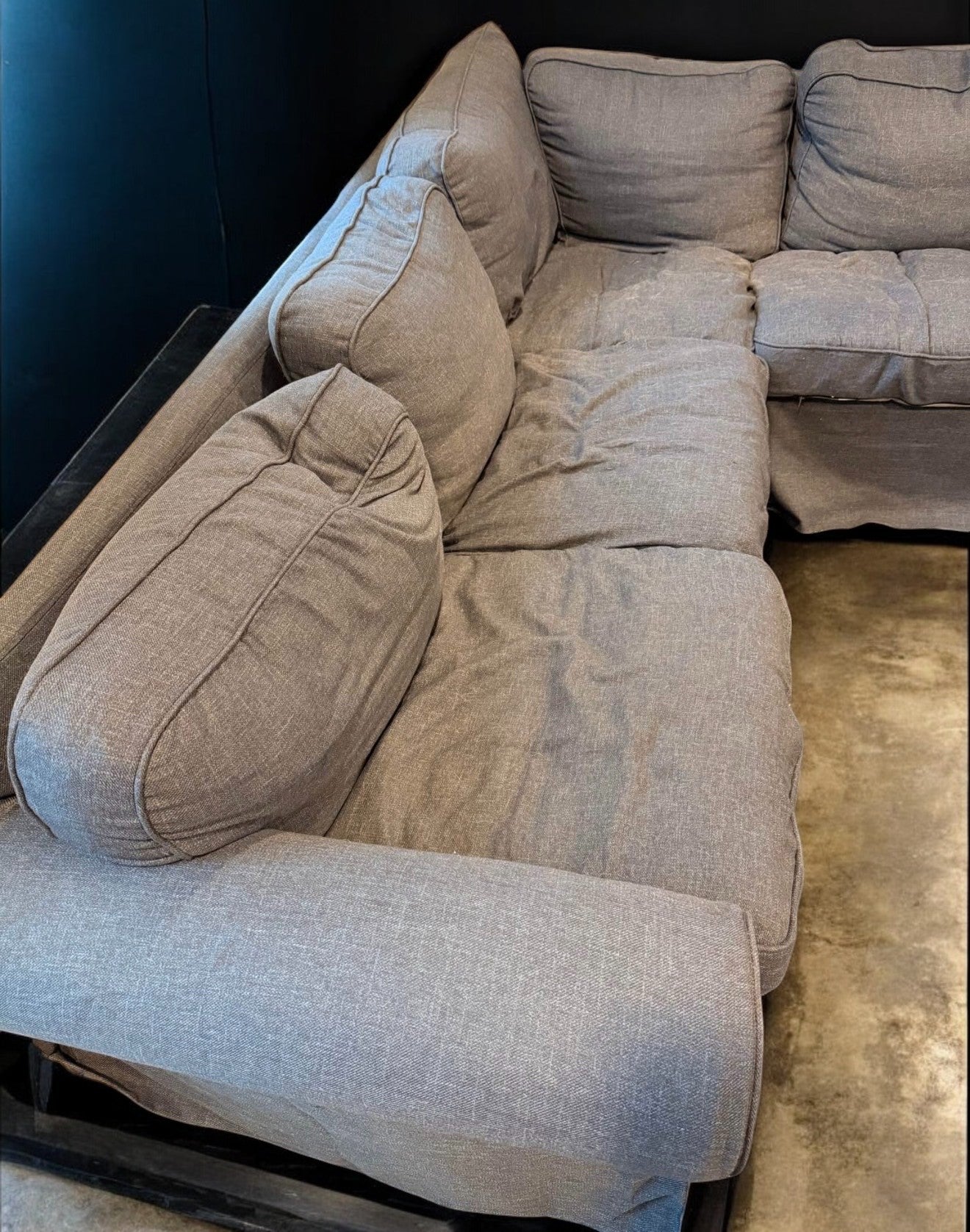 *Free Delivery* Ikea Kilanda 3-Piece Blue Sectional Couch with Washable Slipcover