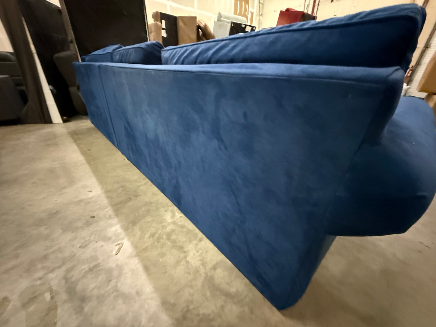 *Free Delivery* Beautiful Microfiber Blue Sectional with Ottoman - Very Elegant