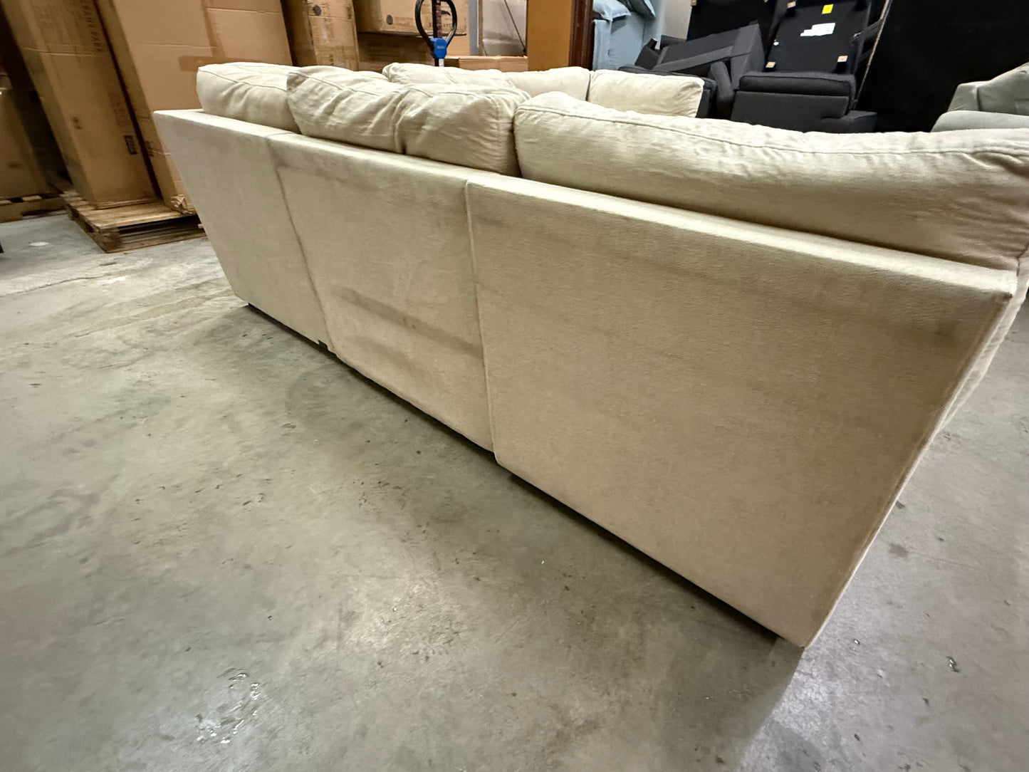 *Free Delivery* Cream Sectional Couch Modular with Ottoman