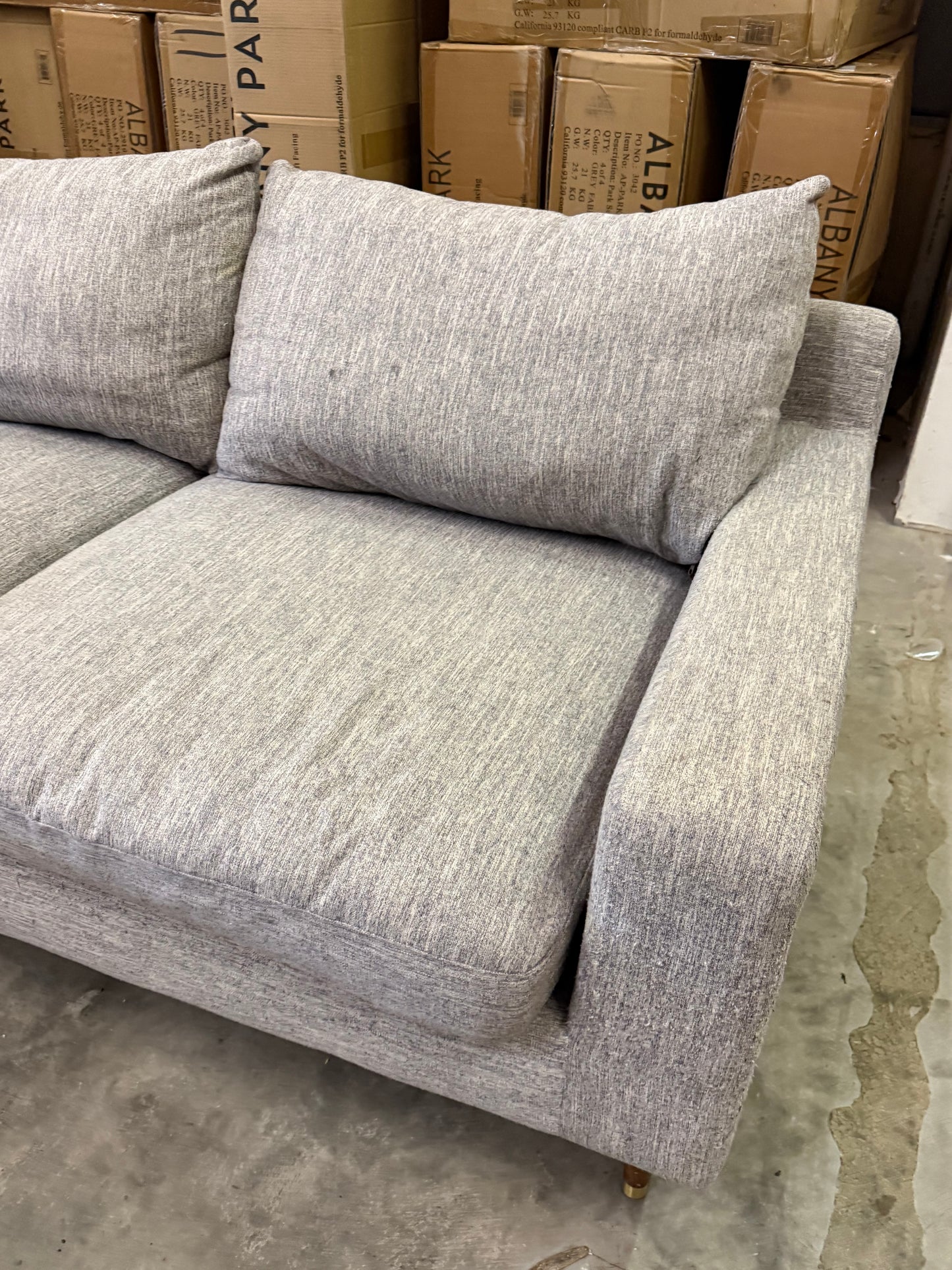 *Free Delivery* Brand New in the Box Albany Park "Park" Sectional Light Gray