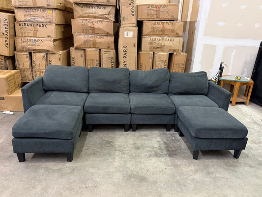 *Free Delivery* Sectional Couch 6 Pieces (2 ottomans) - Budget Friendly