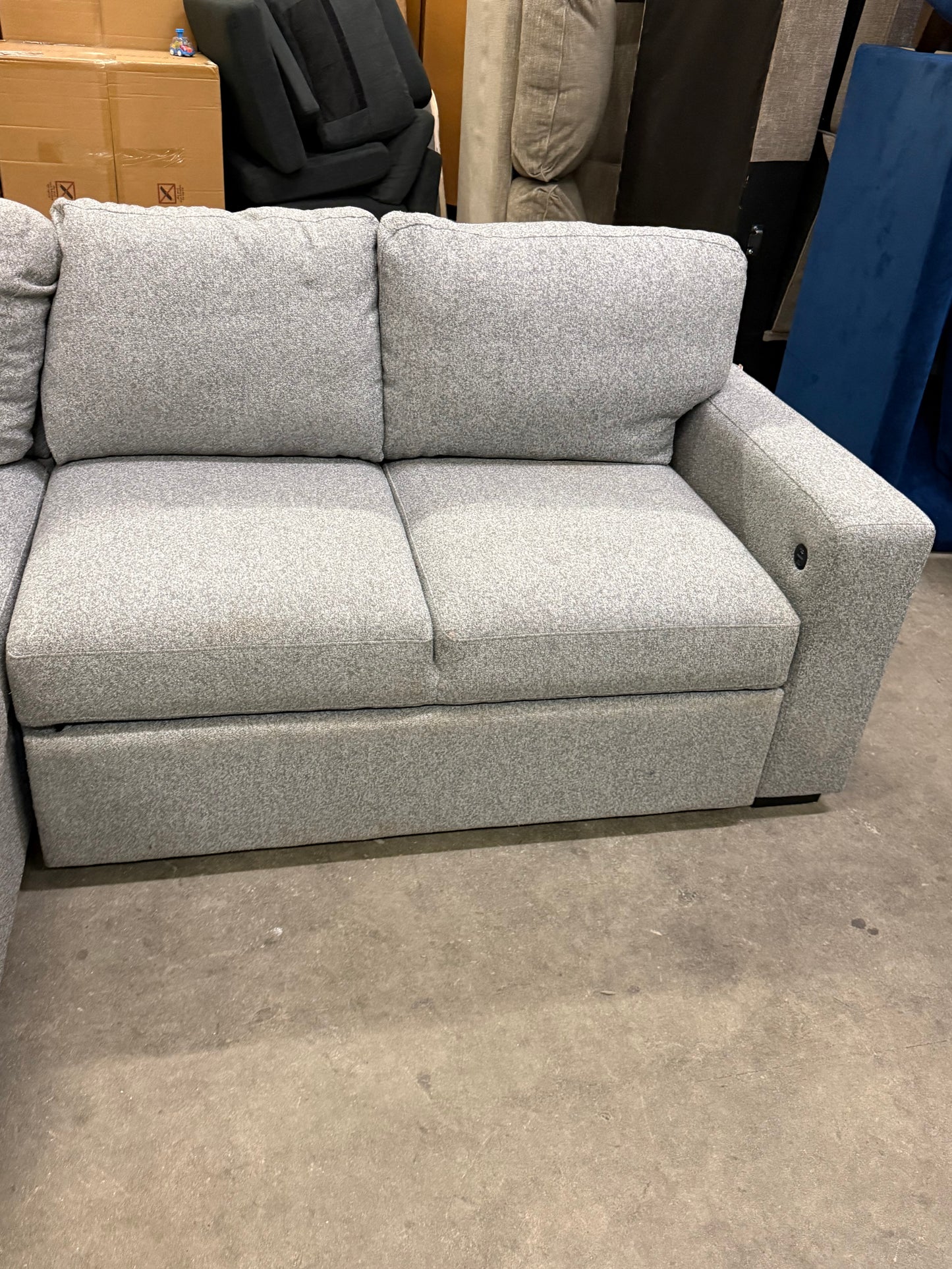 *Free Delivery* Retailer Return, Like-New Liquidation Sectional with Bed and USB