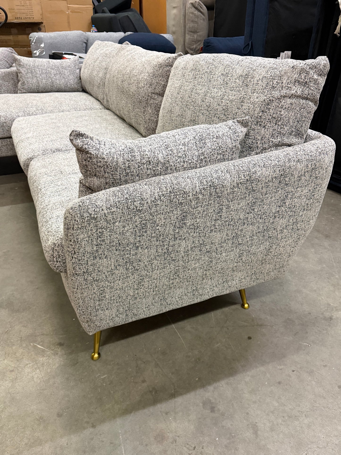 *Free Delivery* Brand New in the Box Albany Park "Park" Sectional Light Gray