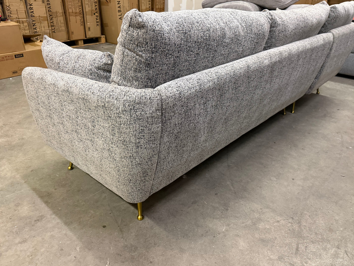 *Free Delivery* Brand New in the Box Albany Park "Park" Sectional Light Gray