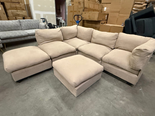 *Free Delivery* Great Condition Beige Modular Cloud Couch 6 Pieces