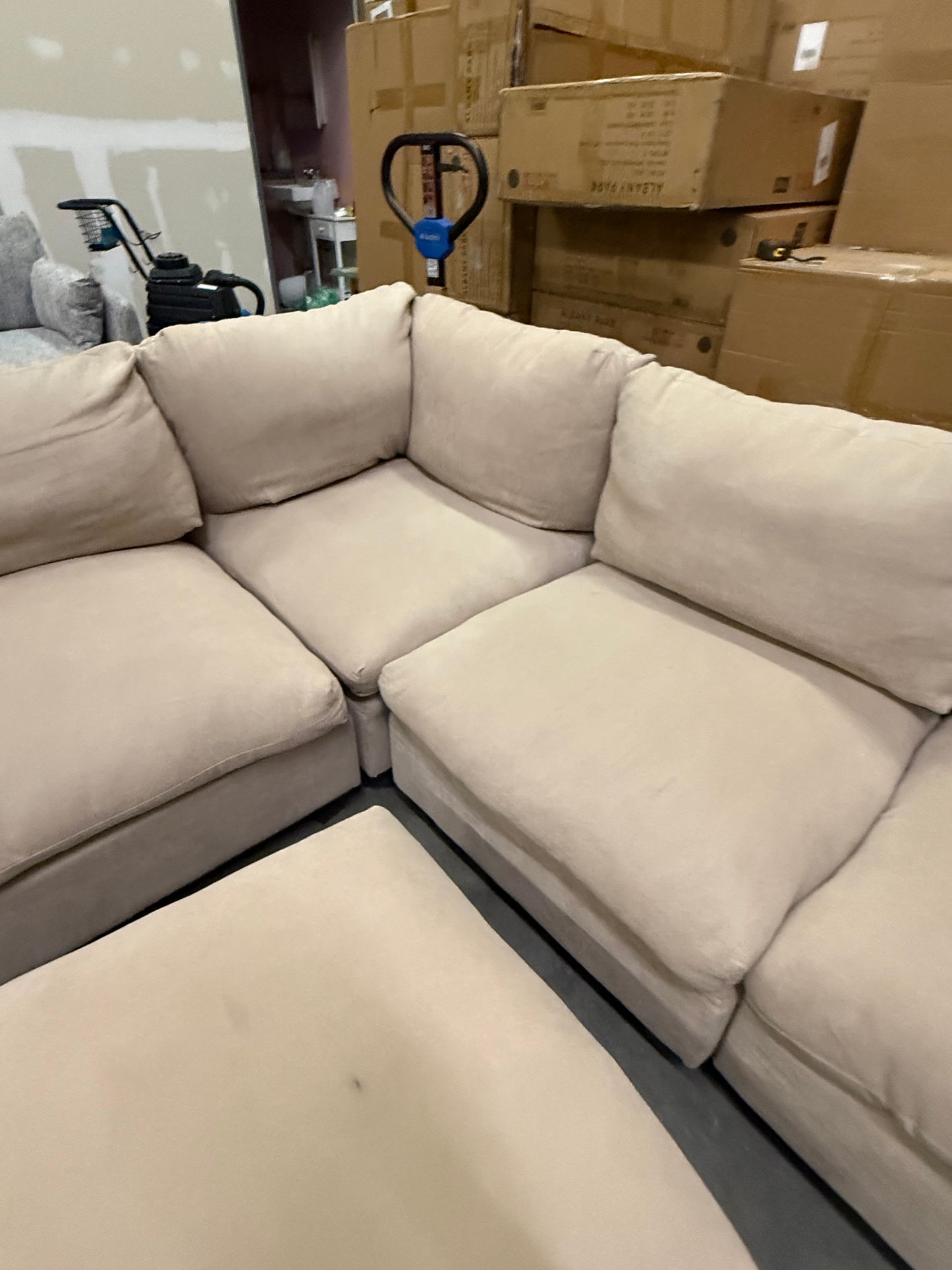 *Free Delivery* Great Condition Beige Modular Cloud Couch 6 Pieces