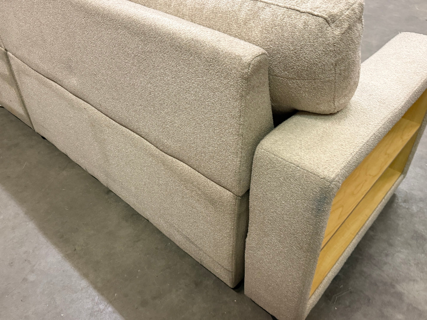 *Free Delivery* Retailer Return Liquidation Sectional with Bed and USB Beige