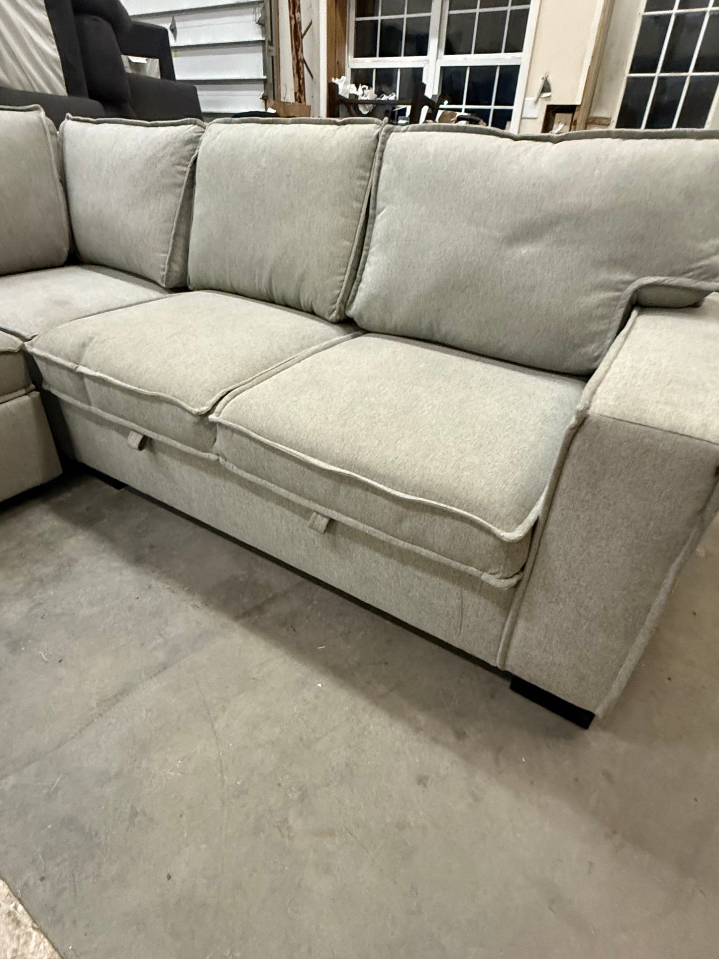 *Free Delivery* Retailer Return, Like-New Liquidation Sectional with Bed Conversion and Storage
