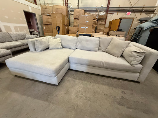 *Free Delivery* Jordan's Furniture Sectional Couch 2-Piece Beige