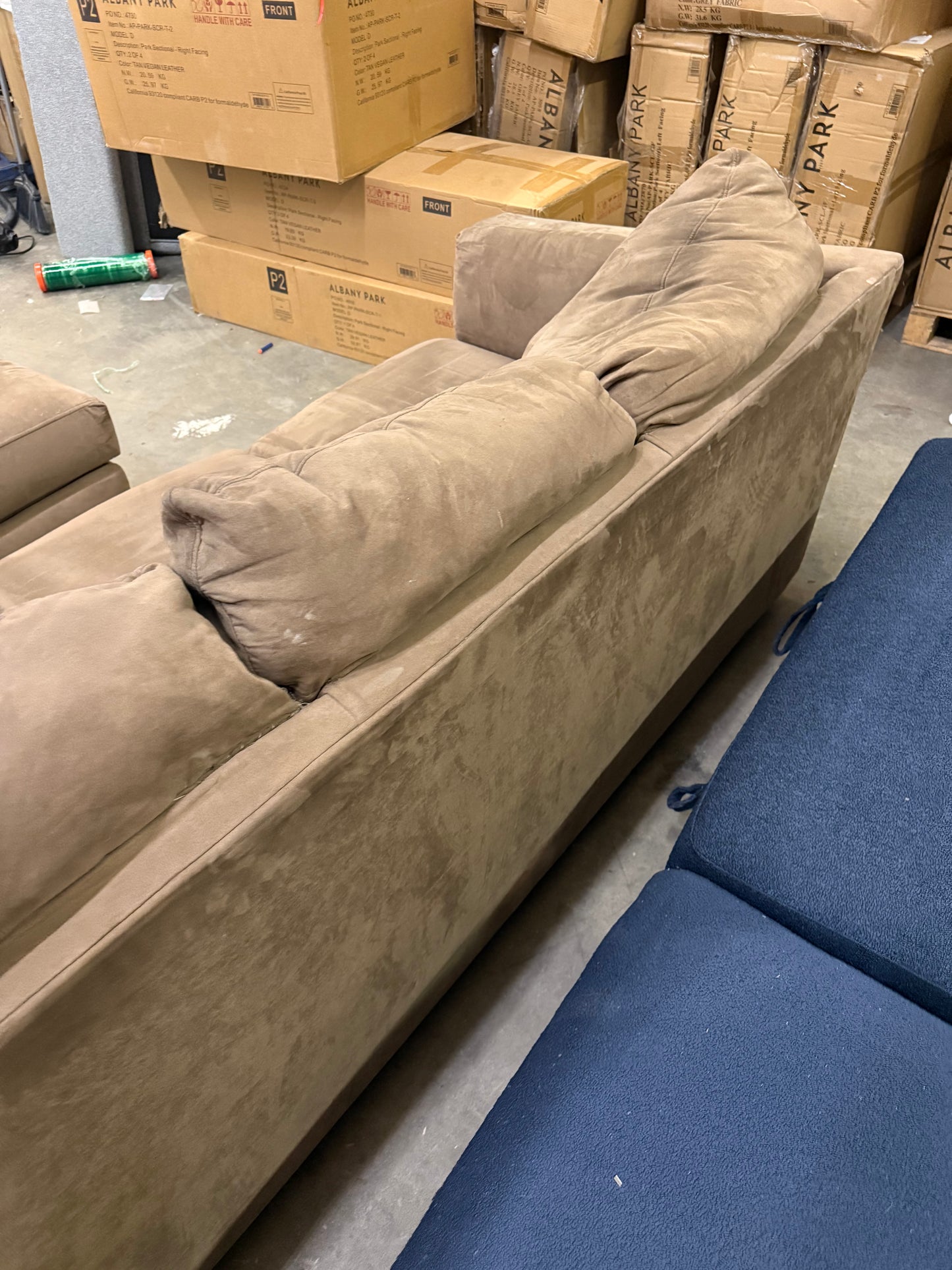 *Free Delivery* Sectional Couch with Matching Ottoman 2 Pieces