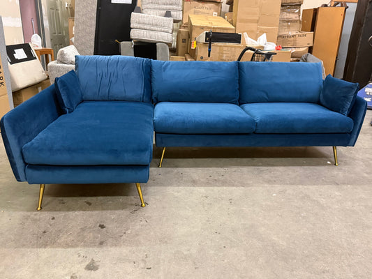 *Free Delivery* Brand New Albany Park "Park" Sectional Blue Left Arm Facing