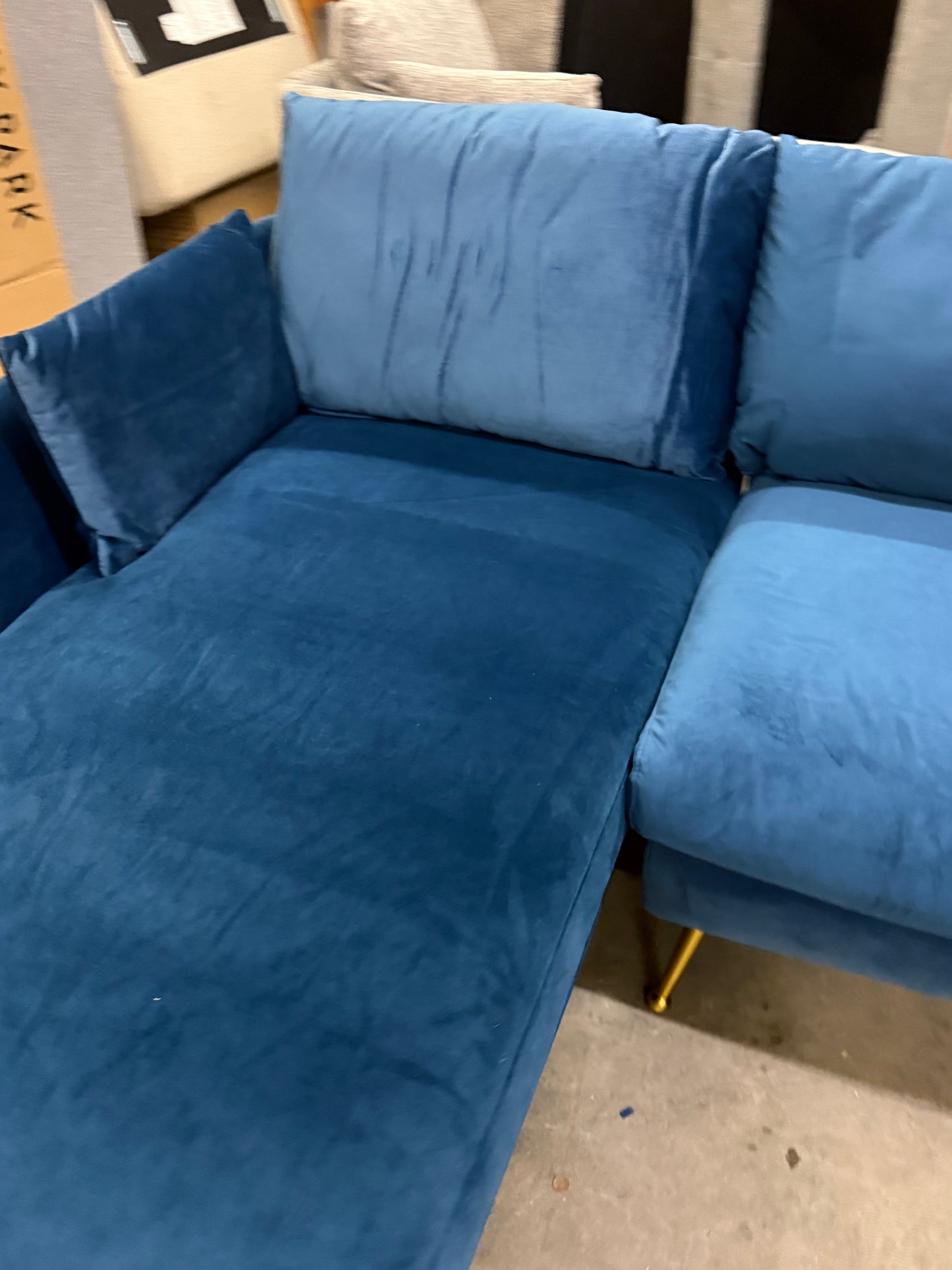 *Free Delivery* Brand New Albany Park "Park" Sectional Blue Left Arm Facing