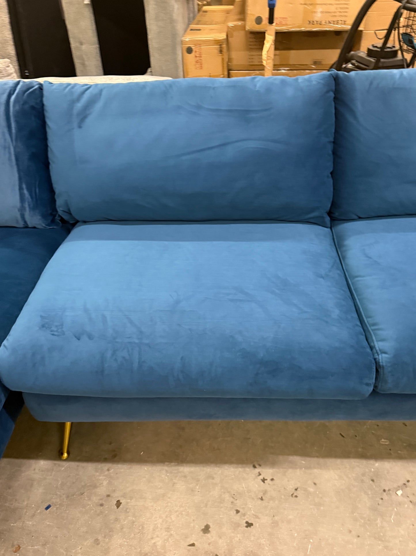 *Free Delivery* Brand New Albany Park "Park" Sectional Blue Left Arm Facing