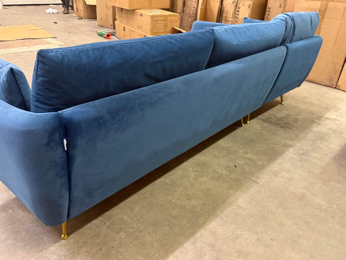 *Free Delivery* Brand New Albany Park "Park" Sectional Blue RIGHT Arm Facing