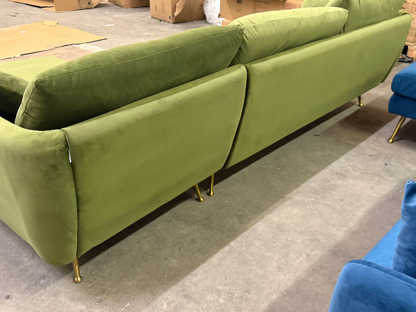 *Free Delivery* Brand New in the Box Albany Park "Park" Sectional Olive Green