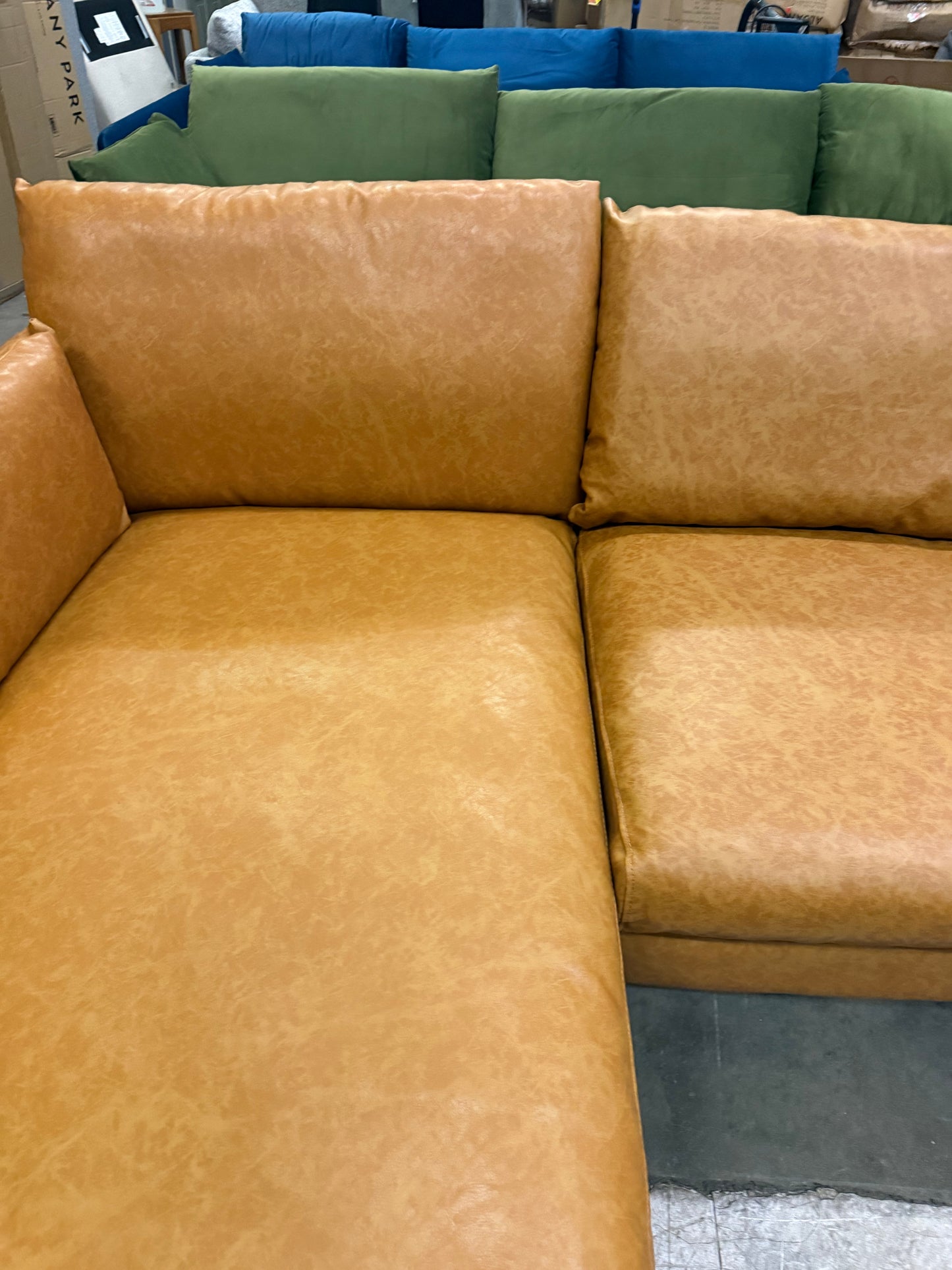 *Free Delivery* Brand New Albany Park "Park" Sectional VEGAN LEATHER
