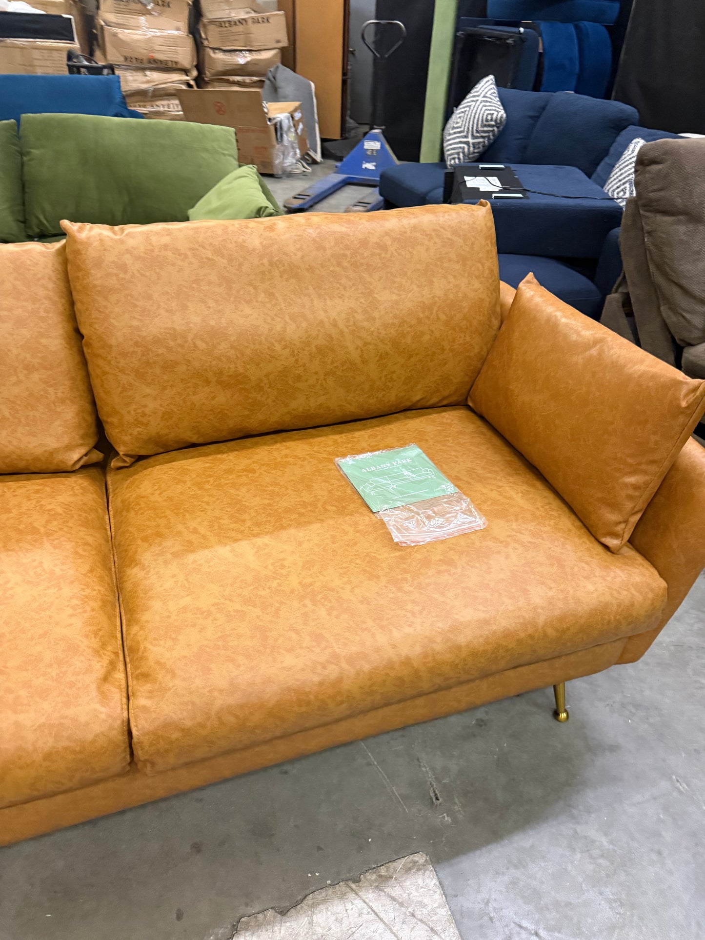 *Free Delivery* Brand New Albany Park "Park" Sectional VEGAN LEATHER