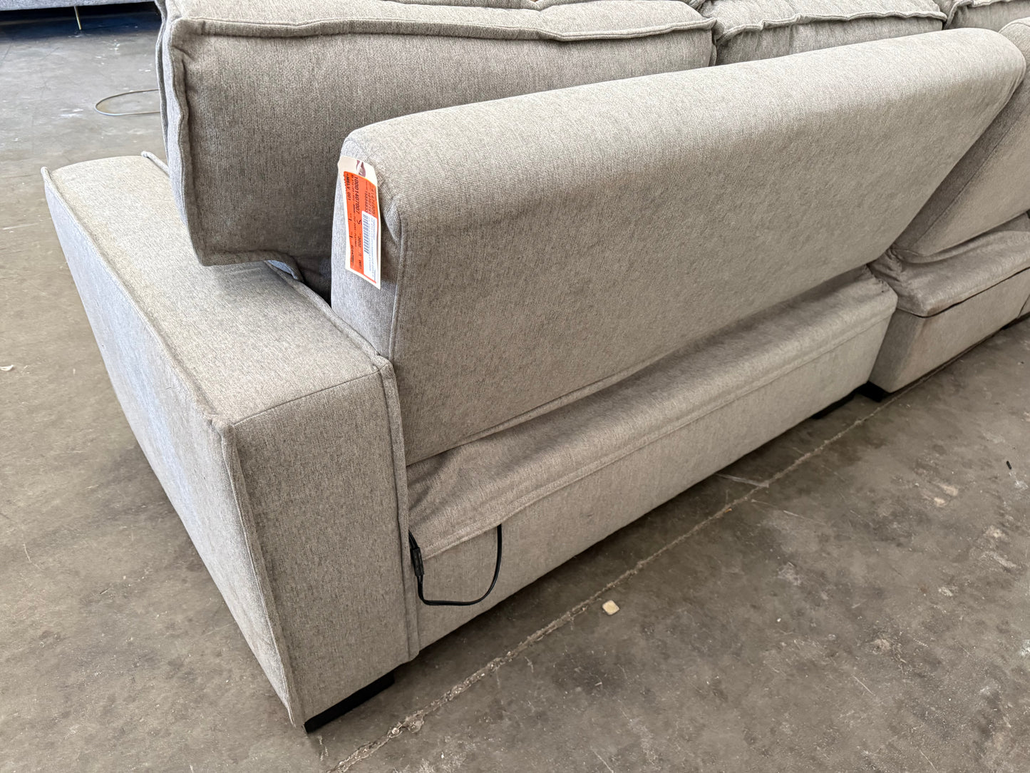 *Free Delivery* Retailer Return, Like-New Liquidation - Cordurroy Chaise Chair w USB RECLINES