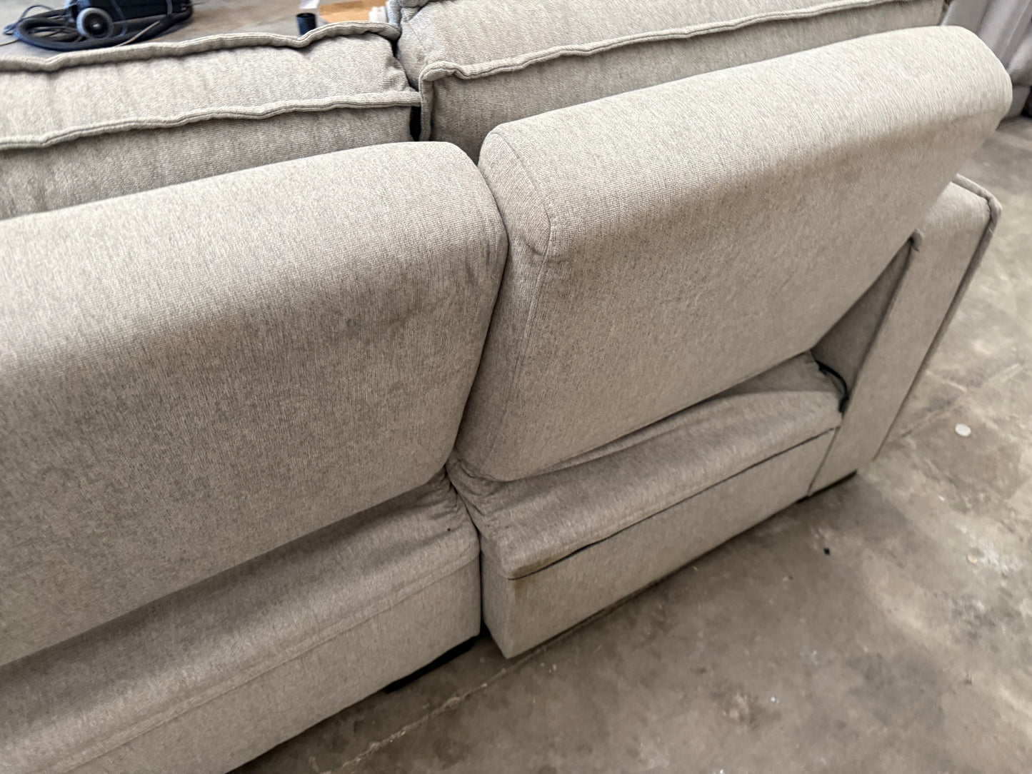 *Free Delivery* Retailer Return, Like-New Liquidation - Cordurroy Chaise Chair w USB RECLINES