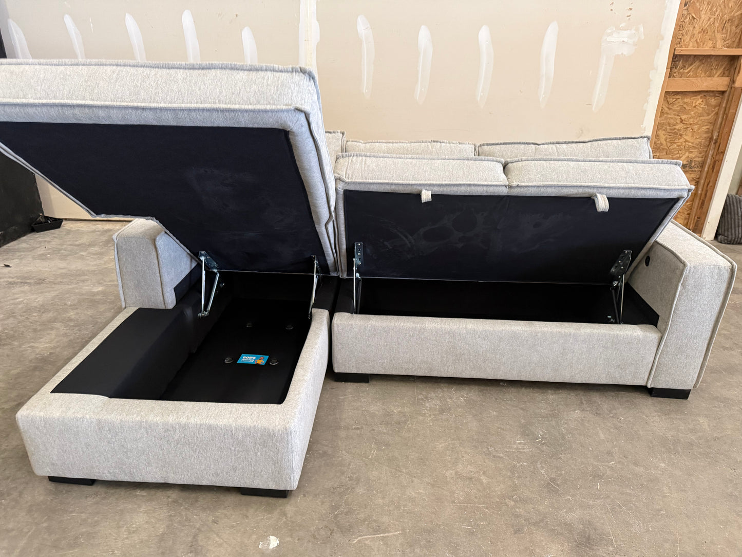 *Free Delivery* Retailer Return, Like-New Liquidation - Cordurroy Chaise Chair w USB RECLINES