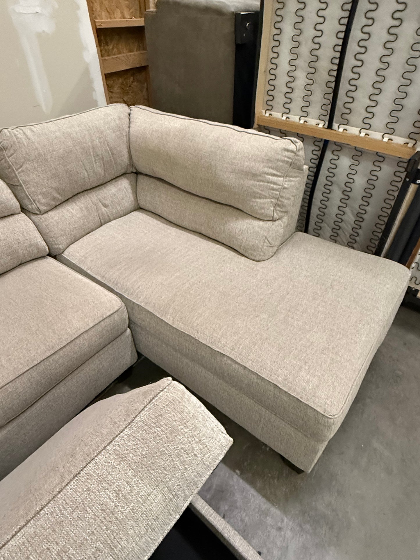 *Free Delivery* Complete Livingroom Set - Matching Sectional, Ottoman w Storage, and Chair