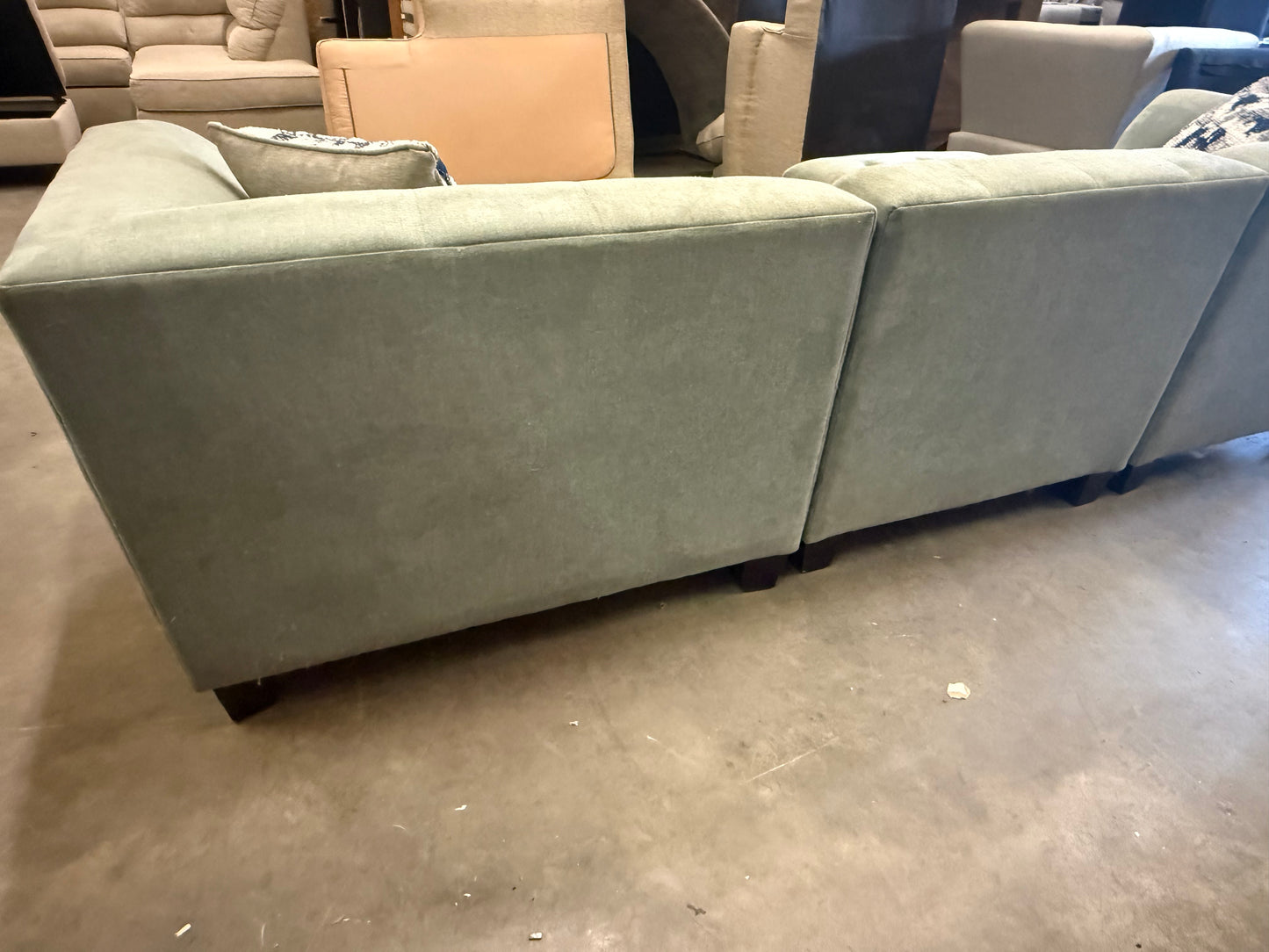 *Free Delivery* Great Condition Light Blue Sectional Couch - 3 Pieces