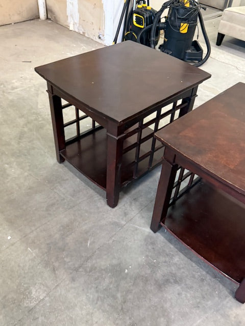 Matching Set of Wood End Tables
