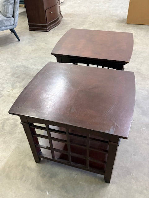 Matching Set of Wood End Tables